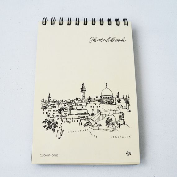 Скетчбук 4Profi Two in one sketch book Jerusalem 40 аркушів чорний та кремовий папір 903245