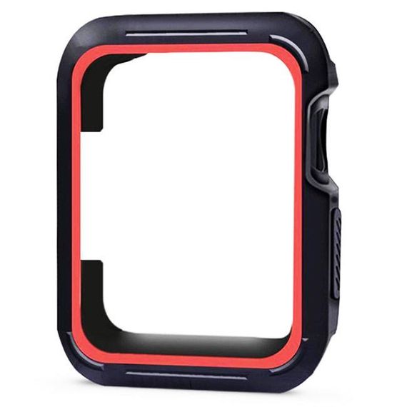 Силіконовий захисний корпус Primo для Apple Watch 40mm - Black / Red | Зображення 1