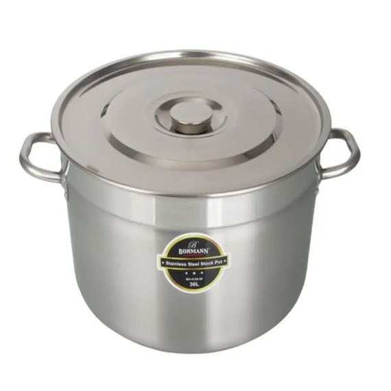 Кастрюля с крышкой Bohmann BH-4124-30 30 л 40х25 см серебристая