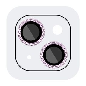 Захисне скло Metal Shine на камеру (в упак.) для Apple iPhone 15 (6.1") / 15 Plus (6.7") Рожевий / Pink