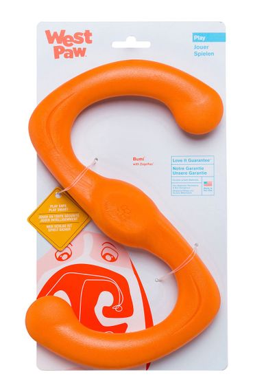 Игрушка для собак West Paw Bumi Small Tug Toy оранжевая, 24 см | Зображення 1