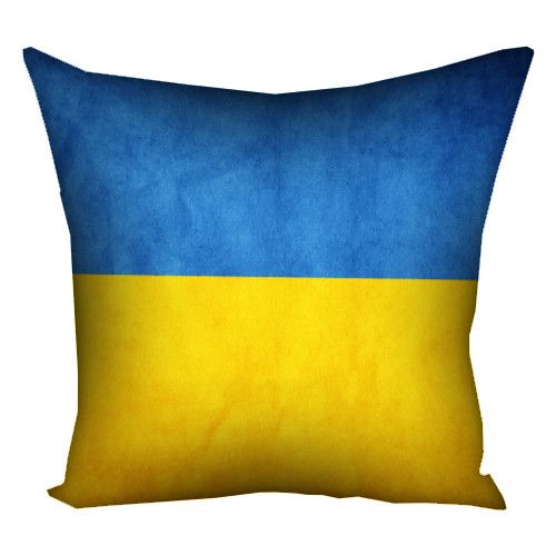 Подушка габардинова з принтом Прапор України 50x50 (5P_UKR029)