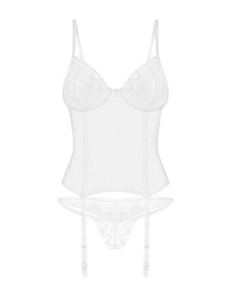Корсет Obsessive Alissium corset & thong M/L (м'ята упаковка!!!) | Зображення 6