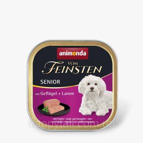 Влажный корм для пожилых собак Animonda Vom Feinsten Senior с птицей и ягненком — паштет 150 г