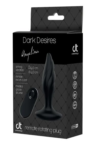 Хвиляста анальна пробка з пультом управління. DARK DESIRES ANGELINA sexstyle | Зображення 1