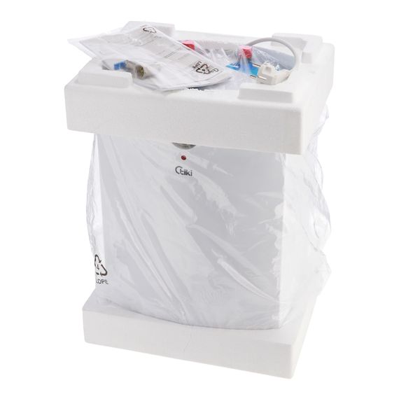 Водонагреватель Tiki Mini PBT 15V9  2 кВт, "мокрый" ТЭН, 15 л, прямоугольный, вертикальный, под мойкой, белый (GT15UMINI_TIKI) | Зображення 1