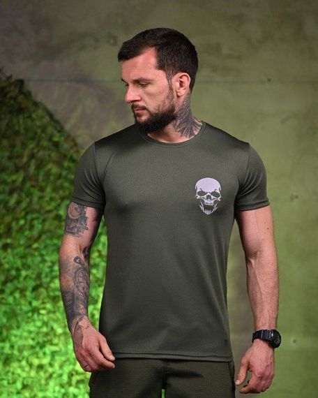 Тактична футболка з відводом поту Не для слабких oliva ПП7711 | Зображення 1