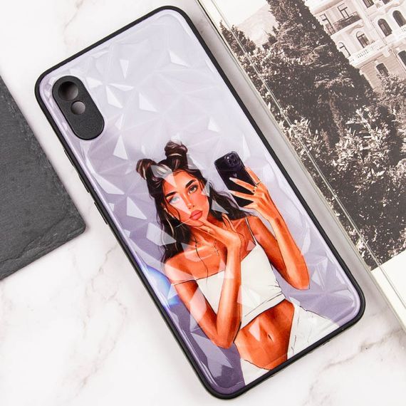 TPU+PC чехол Prisma Ladies для Xiaomi Redmi 9A Black in White | Зображення 3