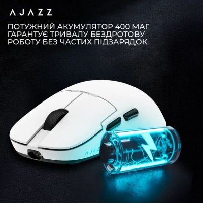 Мышка Ajazz AJ159P MC Wireless/Bluetooth/USB Charging Dock White (AJ159P-MC-W) | Зображення 4