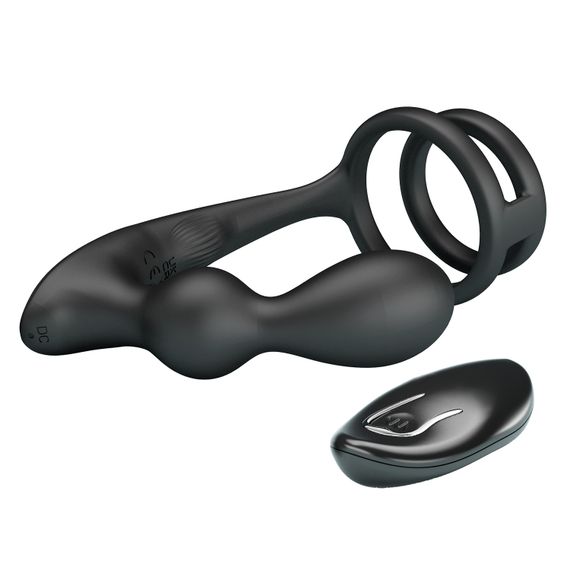 Анальна пробка з ерекційним кільцем - Mr Play Remote Control Vibrating Prostate Massager | Зображення 4