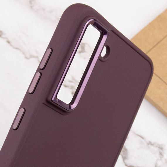 TPU чохол Bonbon Metal Style для Samsung Galaxy S21 FE Силікон, Бордовий/Plum | Зображення 4