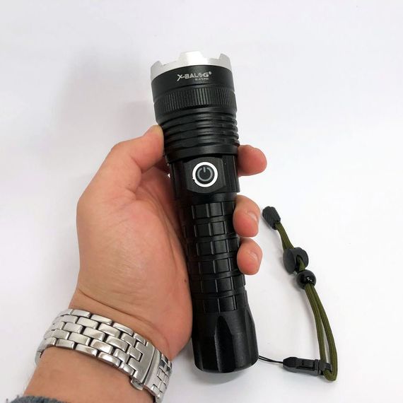 Мощный аккумуляторный лед фонарик X-Balog BL-A72-P50, Карманный фонарь с usb зарядкой, Супер JS-132 яркий фонарик | Зображення 2