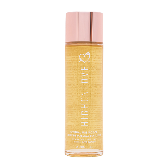 Массажное масло с ароматом белого шоколада Sensual Massage Oil Decadent White Chocolate, 120 мл HighOnLove (Ка | Зображення 2