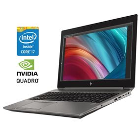 Мобільна робоча станція Б-клас HP ZBook 15 G6 / 15.6" (1920x1080) IPS / Intel Core i7-9850H (6 (12) ядра по 2.6 - 4.6 GHz) / 16 GB DDR4 / 512 GB SSD M.2 / nVidia Quadro T1000, 4 GB GDDR5, 128-bit / WebCam / Win 11 Pro б/в