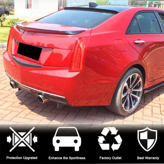 Накладка на задний бампер Карбон для Cadillac ATS 2012-2019 гг | Зображення 1