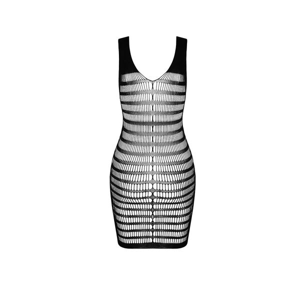 Бодістокінг-сукня з відкритими грудями Passion BS092 black | Зображення 3