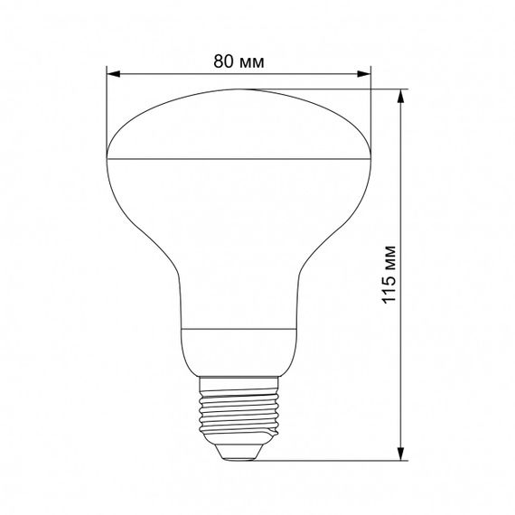 LED лампа VIDEX FITO Filament R80FF 09W E27 1200K | Зображення 2