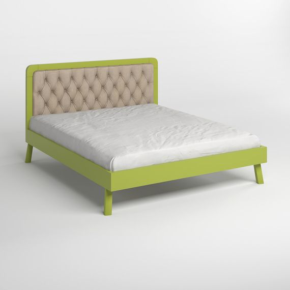 Двоспальне дерев&#039;яне ліжко Mebigrand Токіо Лайм (S3050G70Y)/Аляска 23 (Бежевий) 180х190 см (MBG-4752) | Зображення 1