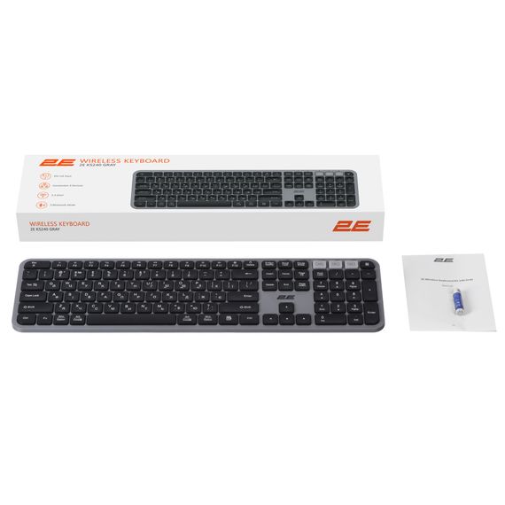 Клавіатура 2E KS240 Wireless USB/Bluetooth UA Grey (2E-KS240WG_UA) | Зображення 9