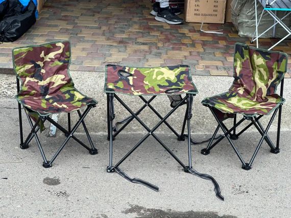 Набір для пікніка стіл та стільці 2шт у сумці / Туристичний столик зі стільцями / Складаний стіл та стільці | Зображення 1