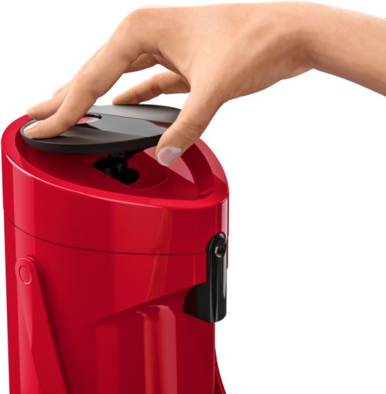 Термос Tefal Ponza Pump, 1.9л, пластик, скло, червоний (K3140314) | Зображення 2