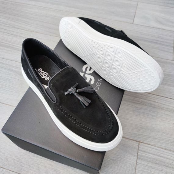 Замшеві лофери у чорному кольорі 40 розмір | Зображення 5