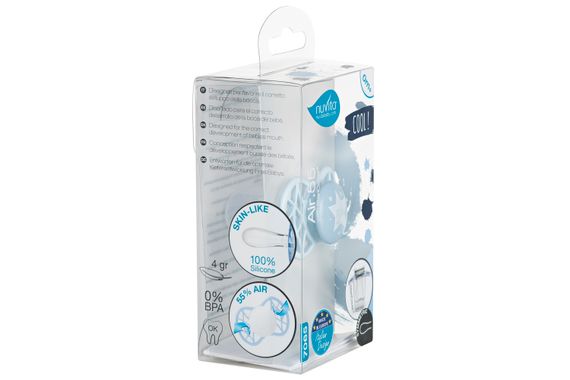 Пустышка симметрическая Nuvita NV7065 Air55 Cool 0m+ &quot;звезда&quot; голубая (NV7065BS) | Зображення 3