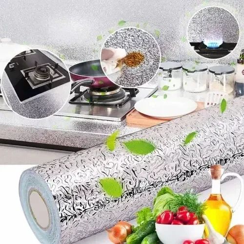 Універсальна самоклеюча нано-плівка для кухні (Алюмінієва фольга-стікер) подарує нове життя Вашій кухні! 3.5м | Зображення 5