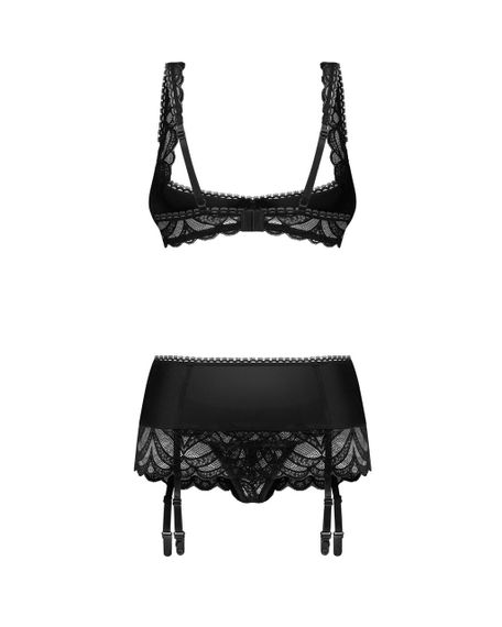 Комплект Obsessive Lecille 3-pcs crotchless set L/XL Sex Aura | Зображення 5