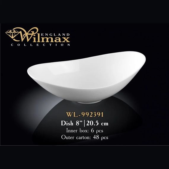 Салатник фарфоровый Wilmax (Вилмакс) 20.5x12x6.5 см (WL-992391) | Зображення 1