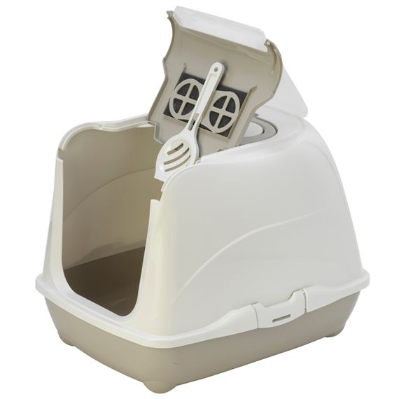 Moderna Flip Cat туалет закрытый для кошек, 50 см х 39 см х 37 см, серый