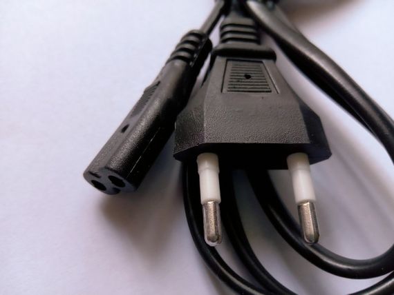 Мережевий кабель 2 pin 220V 1.5m, Black | Зображення 1
