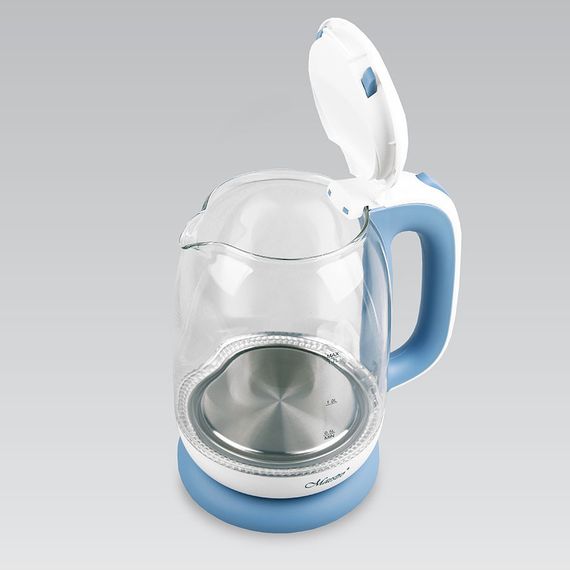 Електрочайник скляний Maestro MR-056-BLUE, 1.7 л, 2200 Вт, з підсвіткою | Зображення 2