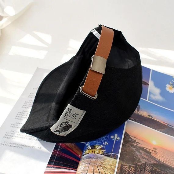 Вінтажний модний однотонний берет Ivy Cap Чорний | Зображення 9