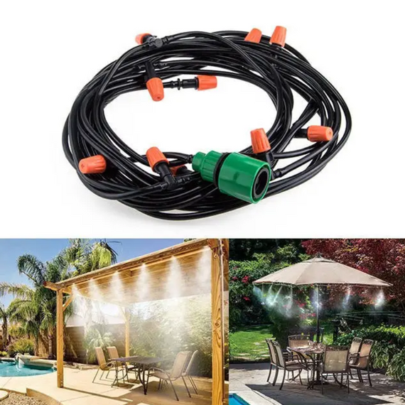 Комплект системи туманоутворення низького тиску від водопроводу, 11 метрів, розпилювач для газону 11 м | Зображення 1