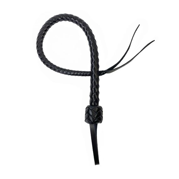 Кнут гибкий Снейк из натуральной кожи Art of Sex - Whip Snake 80 см, Чорний | Зображення 4