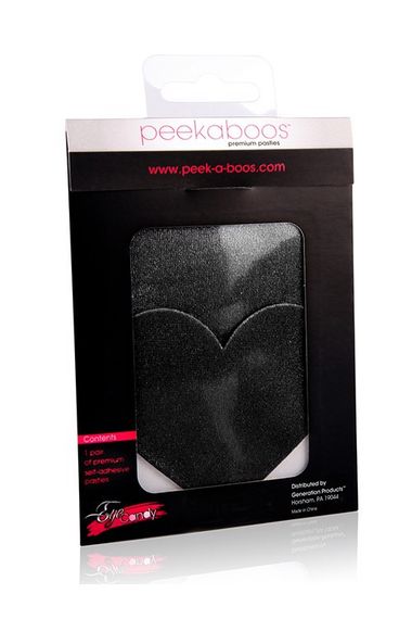 Пестиси на соски у вигляді серця Peekaboo чорні Sex Aura | Зображення 2