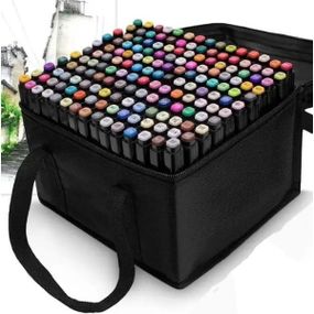 Набор маркеров для рисования и скетчинга на спиртовой основе 168 штук