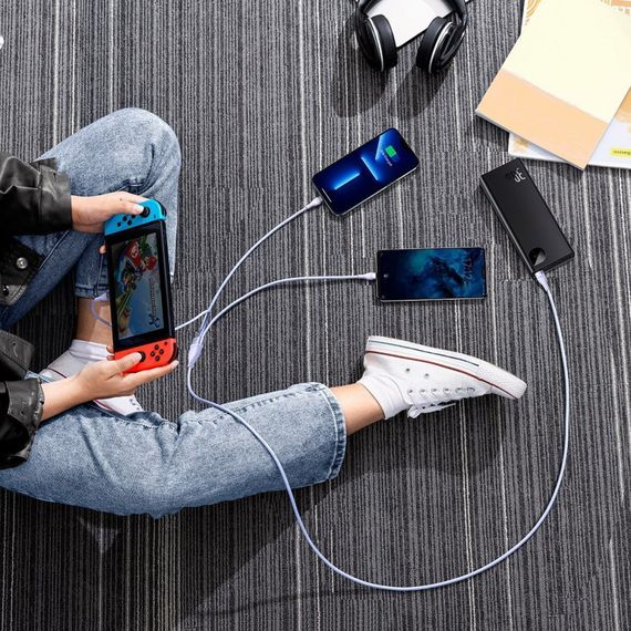 Кабель Baseus Flash Series 2 One-for-three Fast Charging Type-C (Micro USB+Lightning+Type-C) 100W | Зображення 5