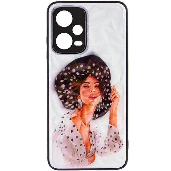 TPU+PC чехол Prisma Ladies для Xiaomi Redmi Note 12 Pro 5G Girl in a hat | Зображення 1