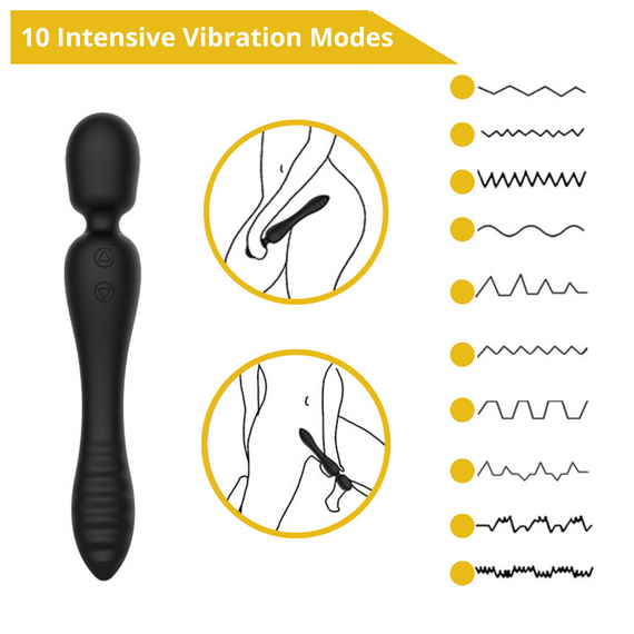 Вібратор - Erospace Sweet Play Wand & Vibrator 2in1 A8 Sex Aura | Зображення 5