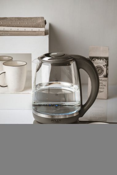 Електрочайник скляний Adler AD 1286, 2 л, 2200 Вт, з підсвіткою | Зображення 5