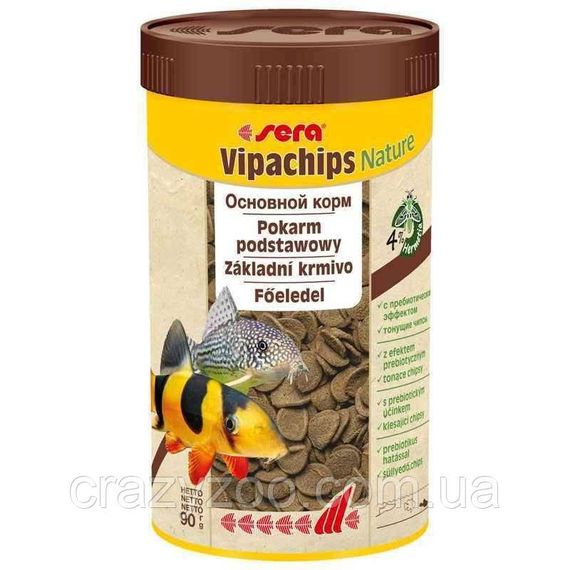 Корм для донних риб Sera Vipachips Nature в чіпсах 250 мл (90 г) 00515