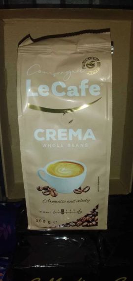 Кофе в зернах LE Cafe CREMA, 500г, купаж
