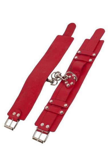Оковы Leather Dominant Leg Cuffs, Red sexstyle | Зображення 1