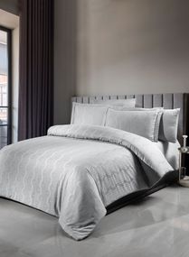 Постільна білизна First Choice Jacquard Satin 200 х 220 см Norel Grey