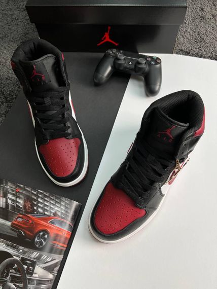 Чоловічі кросівки N-ike Air Jordan 1 High Black Wine White  весна / літо / осінь 44 28.0 см | Зображення 4