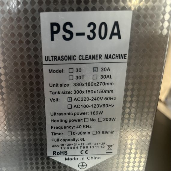 Цифровая ультразвуковая ванна Creworks PS-30A, 6л 180W с таймером и подогревом (мойка) (была в использовании) | Зображення 2