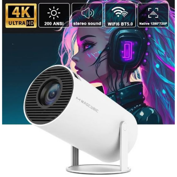 Смарт проектор портативний Magcubic HY300 міні-проектор для домашнього кінотеатру для телефону на Android з WiFi | Зображення 1