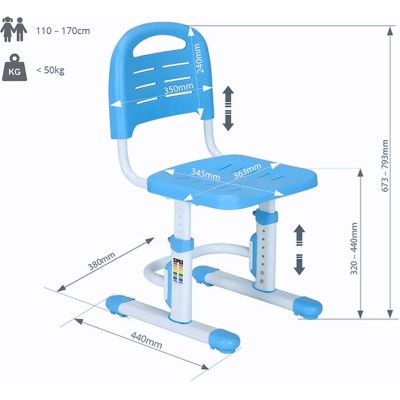 Школьный стул FunDesk SST3LS Blue | Зображення 3